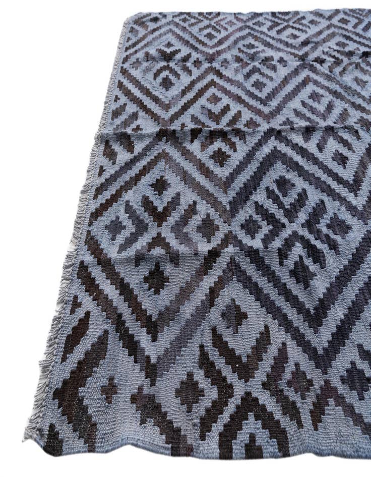 Detail image of  4' x 5' 10  Hand Woven Kilim Modern Wool Rug