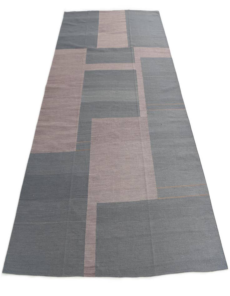 Detail image of  6' 9 x 9' 6  Hand Woven Kilim Modern Wool Rug