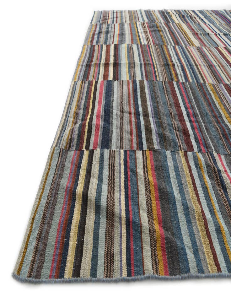 Detail image of  8' x 9' 9  Hand Woven Kilim Modern Wool Rug
