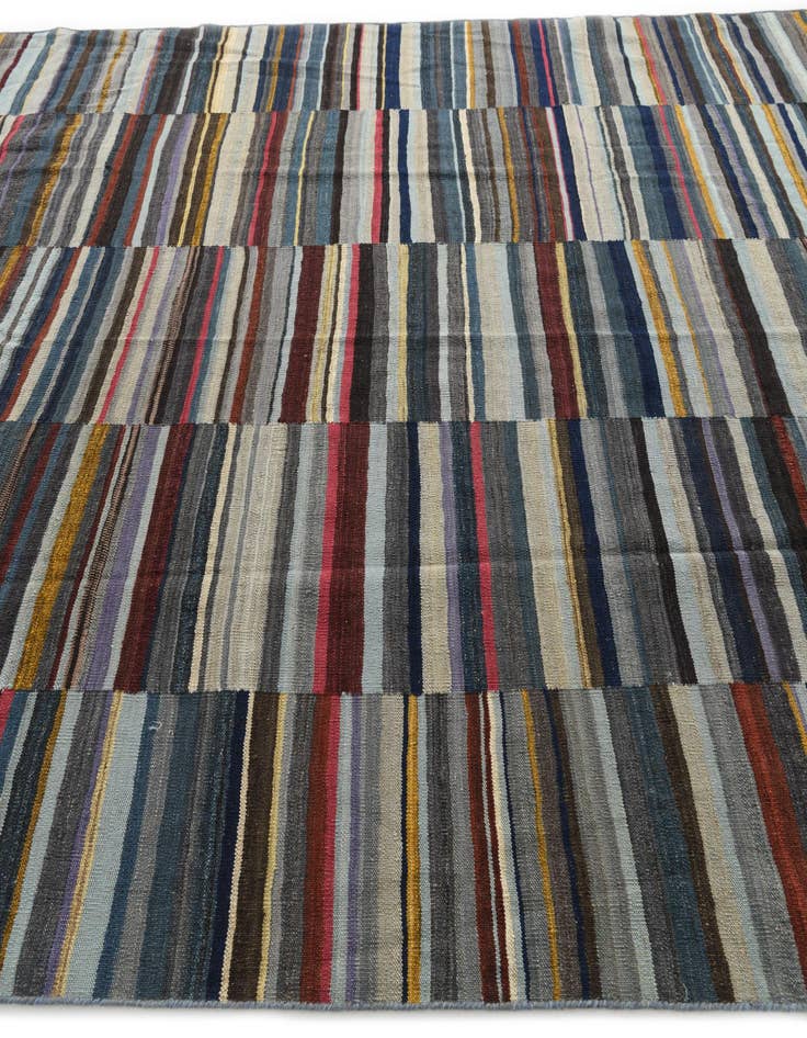 Detail image of  8' x 9' 9  Hand Woven Kilim Modern Wool Rug