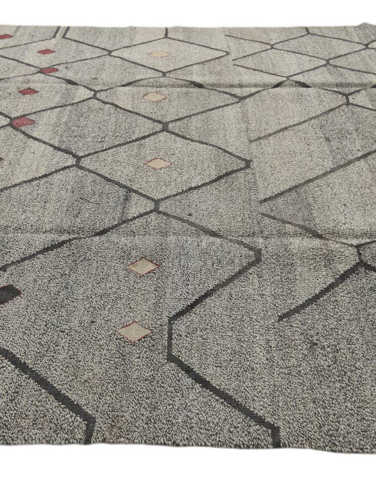 Detail image of  9' 1 x 12'  Hand Woven Kilim Modern Wool Rug