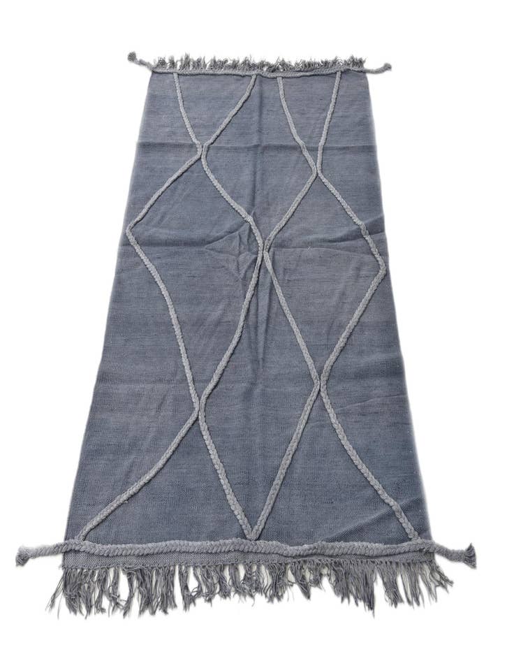 Detail image of  3' 4 x 5'  Hand Woven Kilim Modern Wool Rug