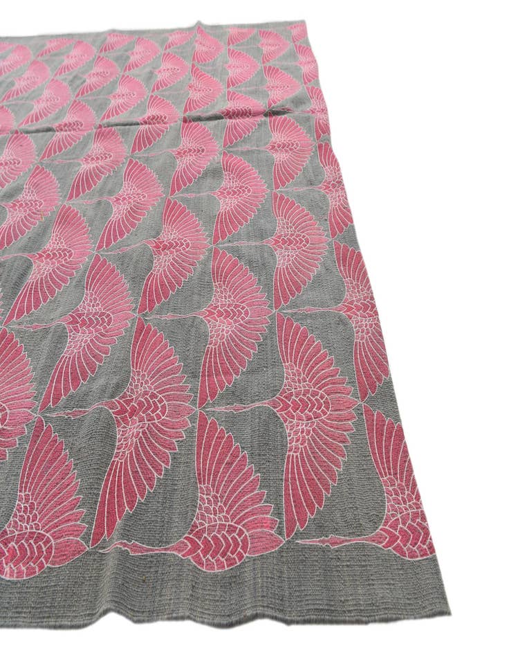 Detail image of  6' 5 x 9' 8  Hand Woven Kilim Modern Wool Rug