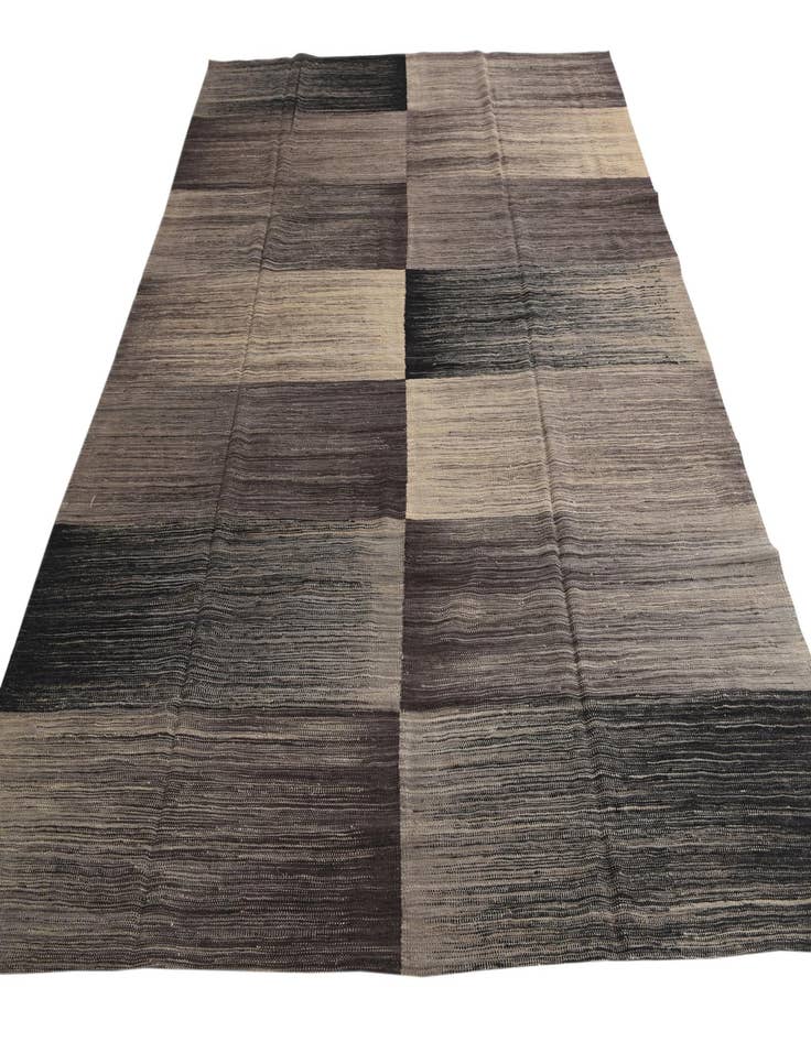 Detail image of  7' 8 x 9' 6  Hand Woven Kilim Modern Wool Rug