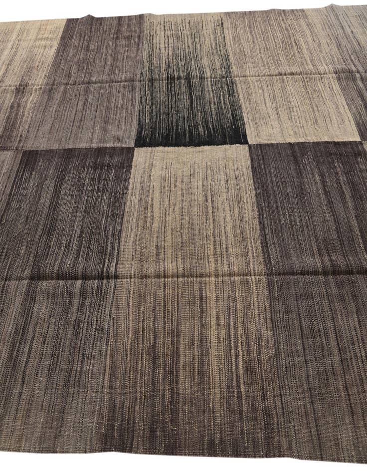 Detail image of  7' 8 x 9' 6  Hand Woven Kilim Modern Wool Rug