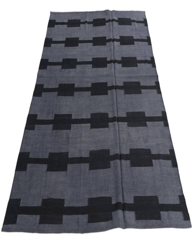 Detail image of  5' 8 x 7' 6  Hand Woven Kilim Modern Wool Rug