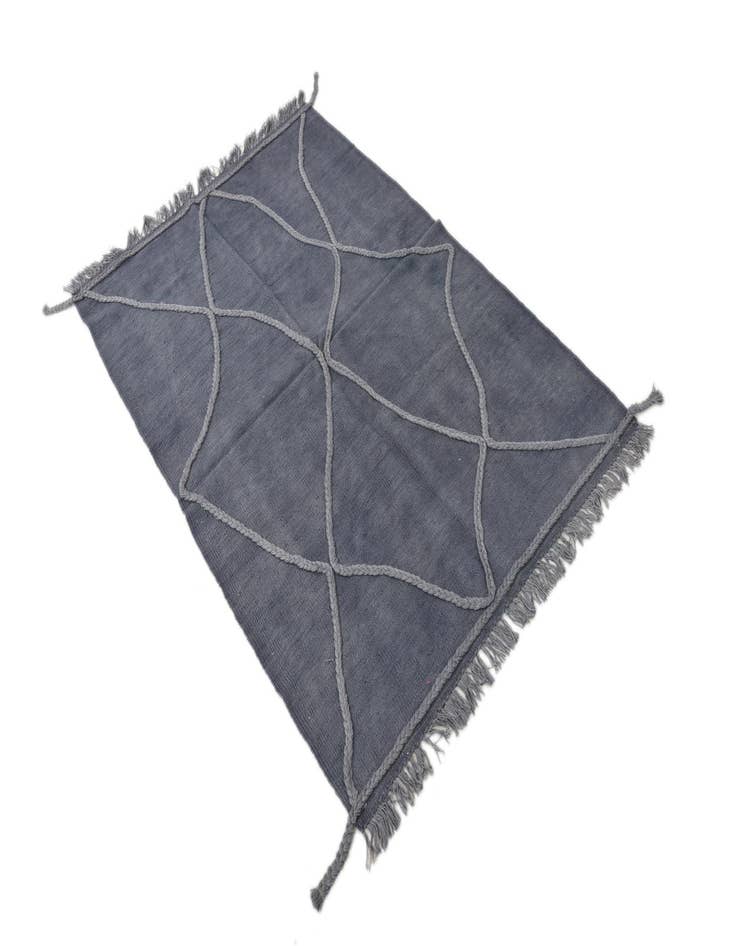 Detail image of  3' 3 x 4' 10  Hand Woven Kilim Modern Wool Rug