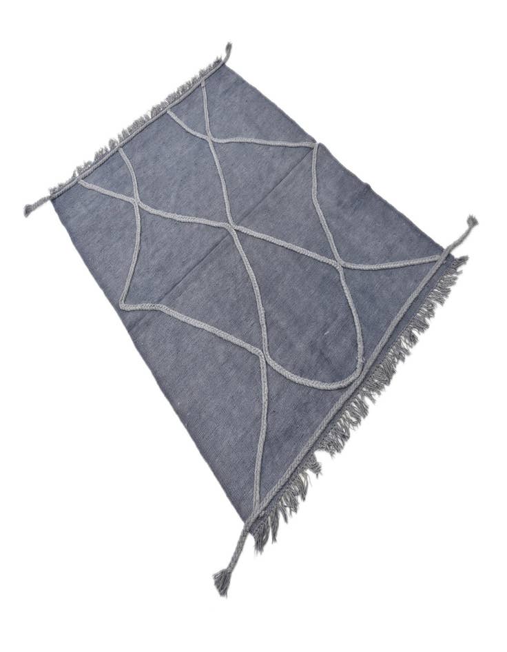 Detail image of  3' 4 x 4' 10  Hand Woven Kilim Modern Wool Rug