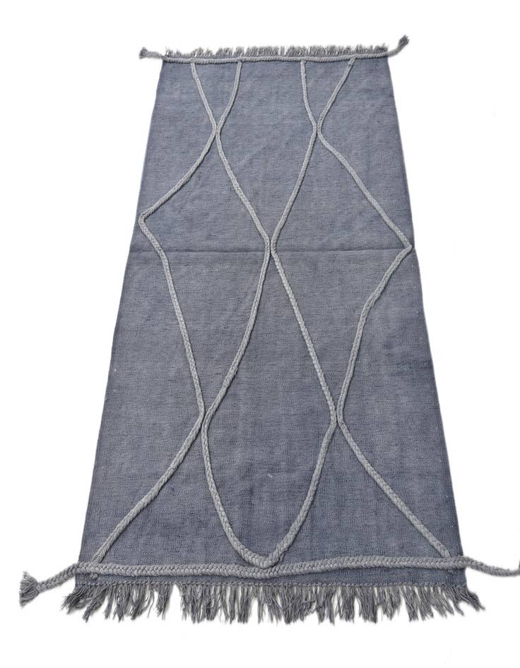 Detail image of  3' 4 x 4' 10  Hand Woven Kilim Modern Wool Rug