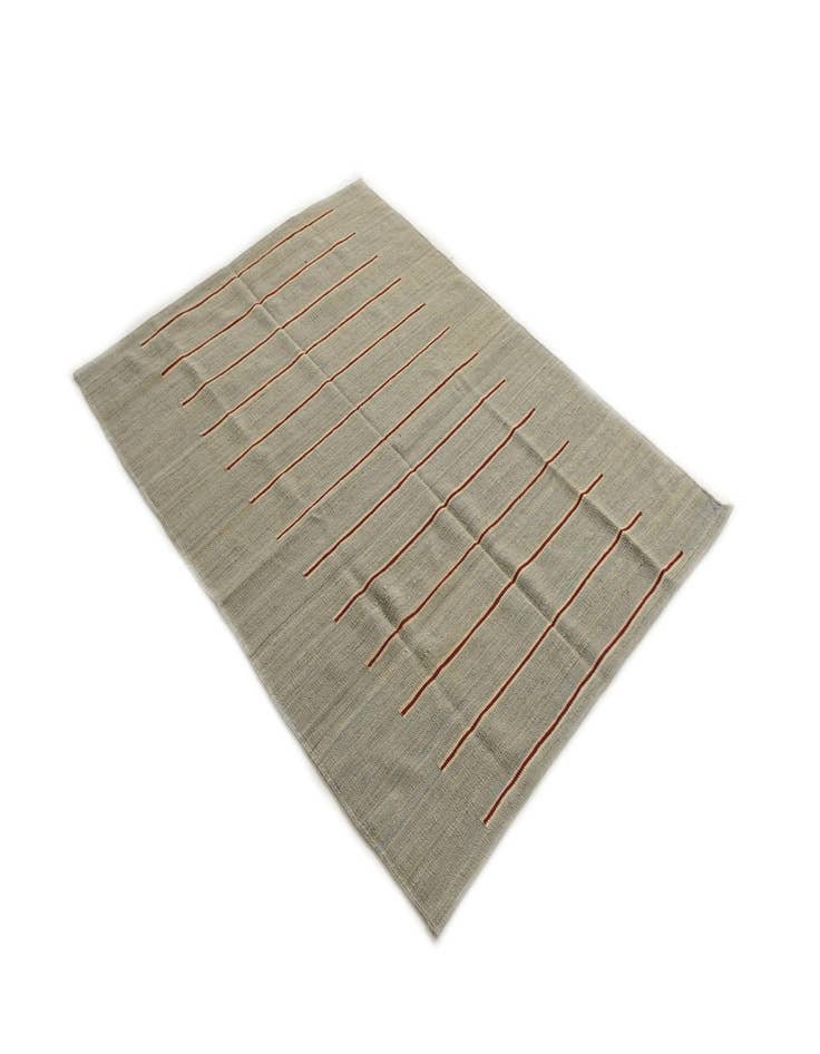 Detail image of  4' 4 x 5' 10  Hand Woven Kilim Modern Wool Rug