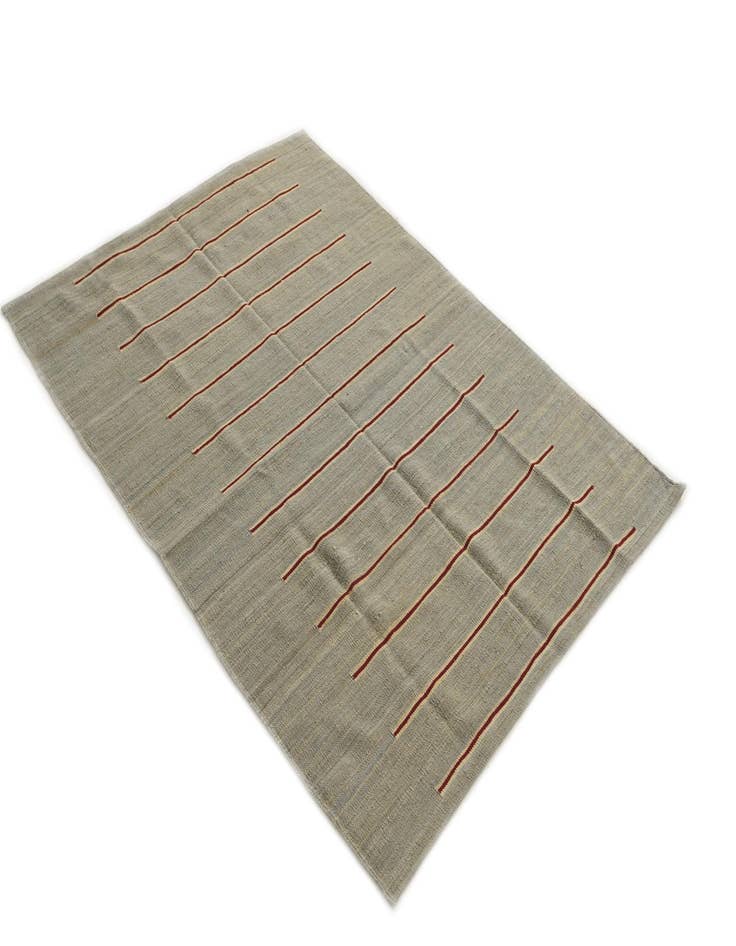 Detail image of  4' 4 x 5' 10  Hand Woven Kilim Modern Wool Rug