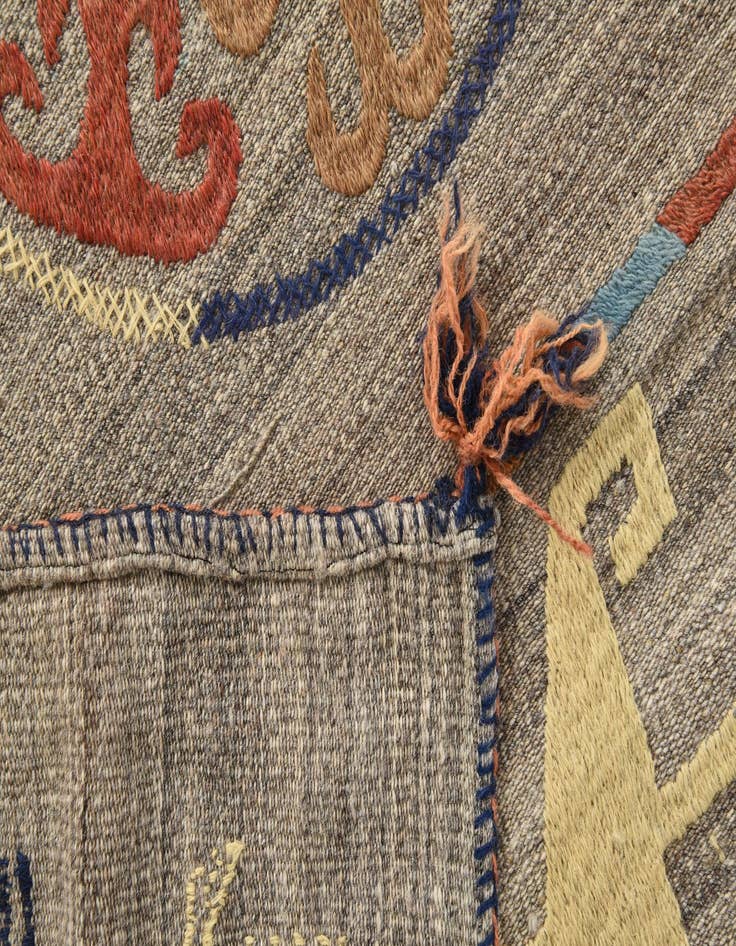 Detail image of  8' 7 x 11' 9  Hand Woven Kilim Modern Wool Rug