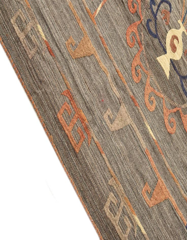 Detail image of  8' x 10' 1  Hand Woven Kilim Modern Wool Rug