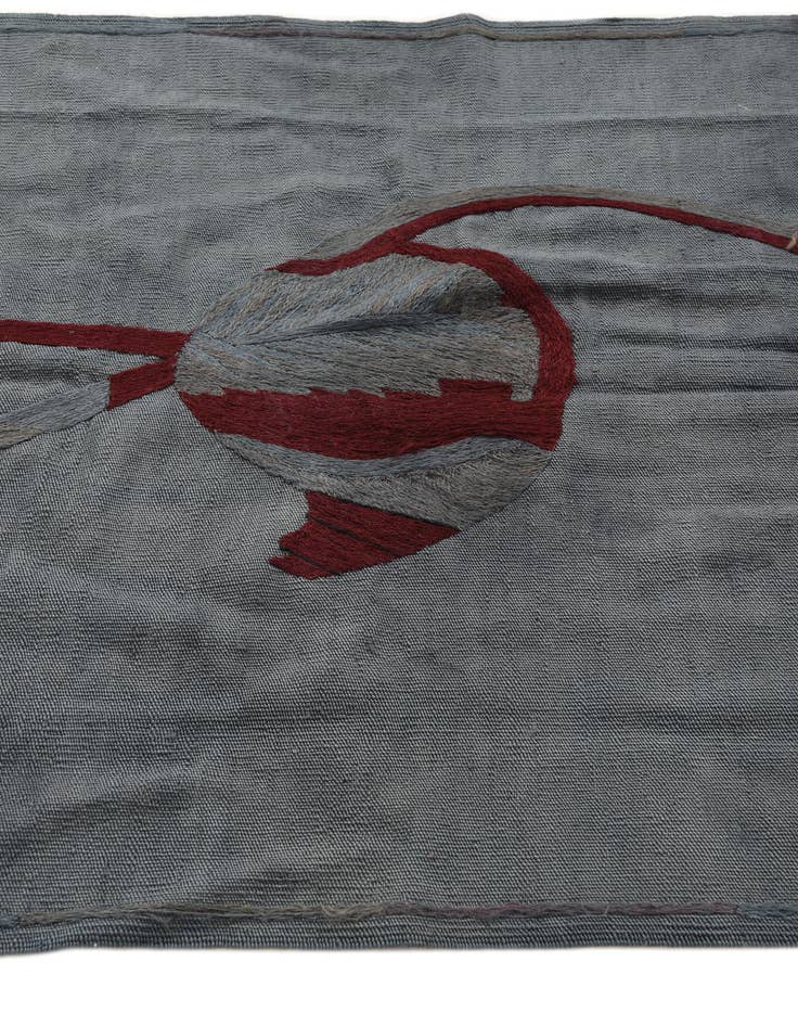 Detail image of  3' 5 x 4' 3  Hand Woven Kilim Modern Wool Rug