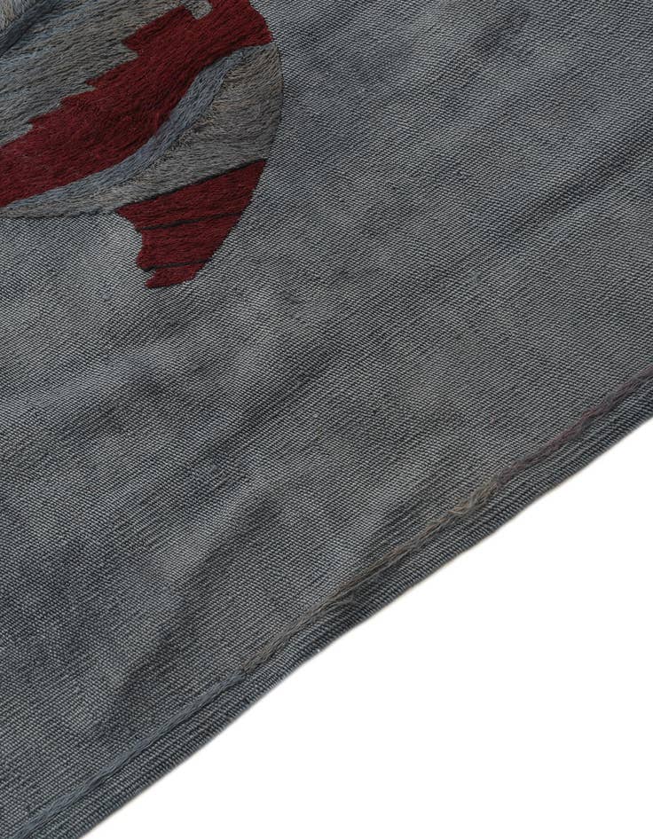 Detail image of  3' 5 x 4' 3  Hand Woven Kilim Modern Wool Rug