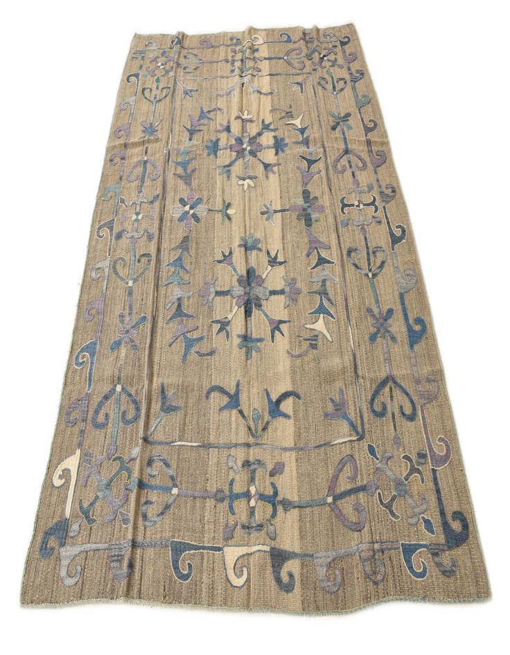 Detail image of  5' 5 x 7' 4  Hand Woven Kilim Modern Wool Rug