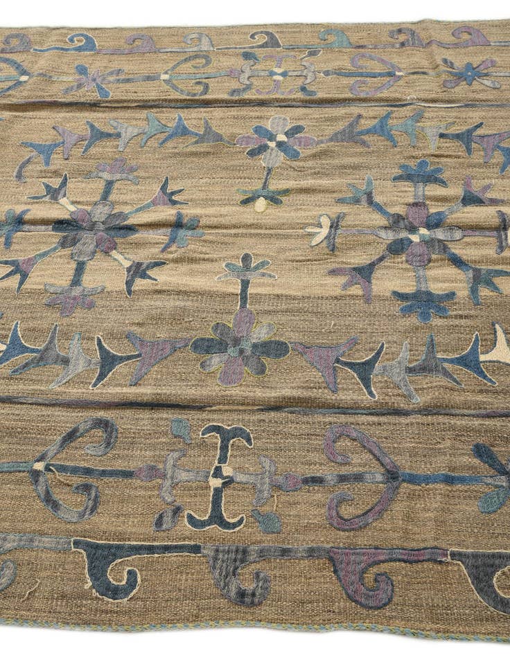 Detail image of  5' 5 x 7' 4  Hand Woven Kilim Modern Wool Rug