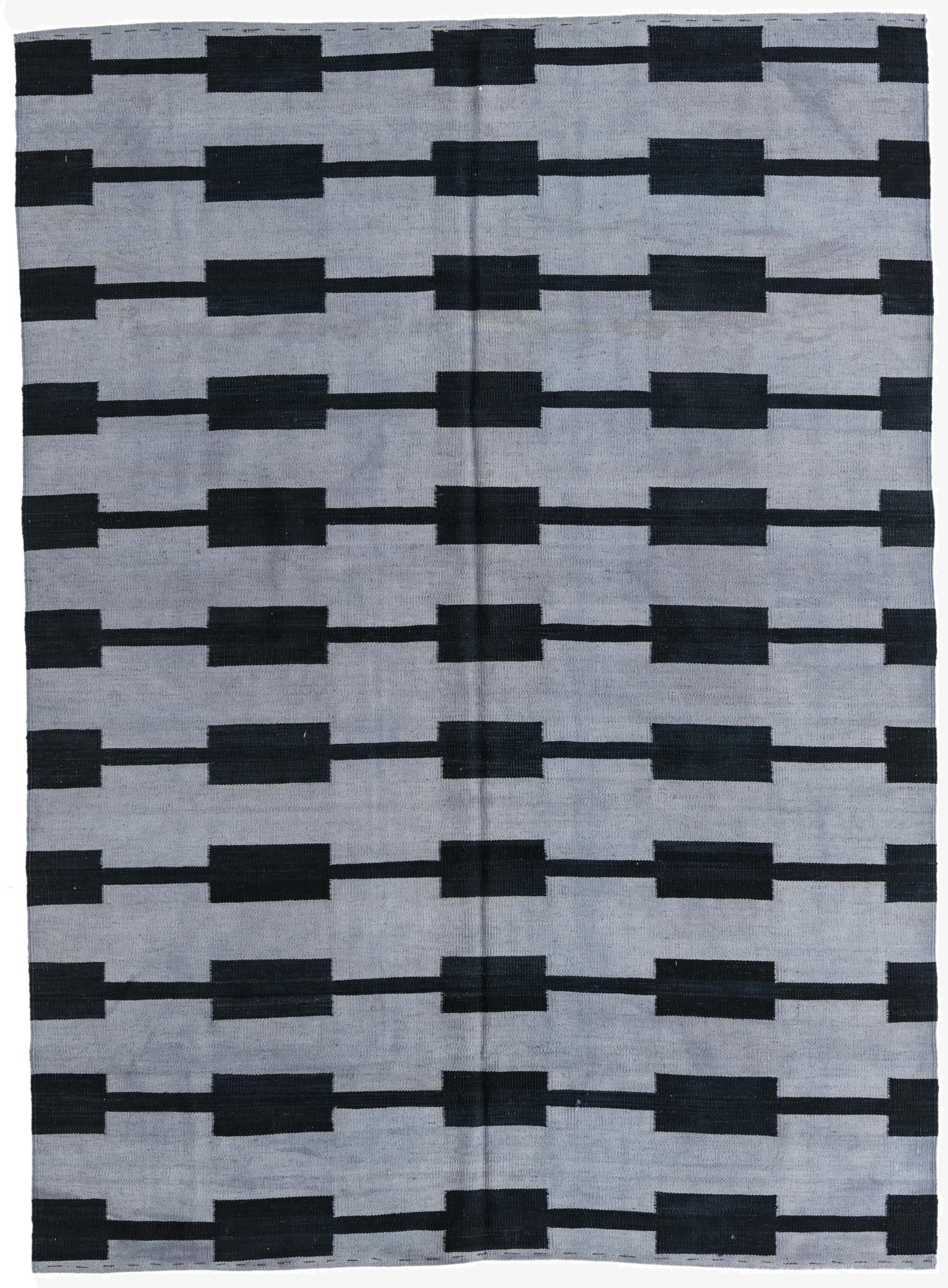  5' 8 x 7' 9  Hand Woven Kilim Modern Wool Rug