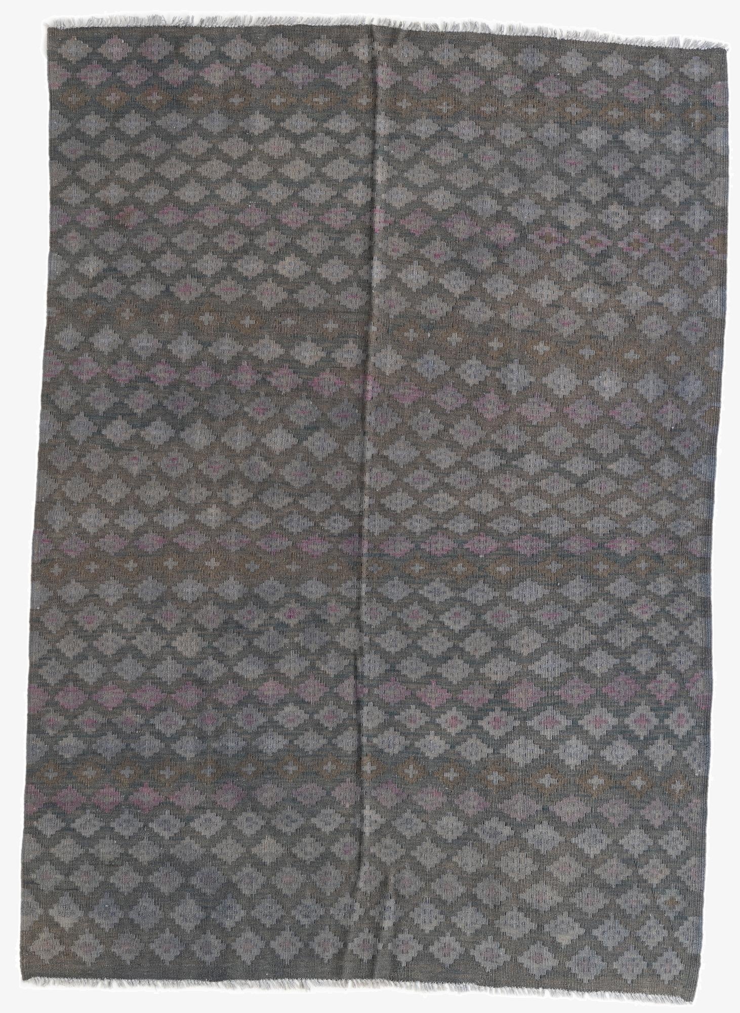  5' 4 x 7' 7  Hand Woven Kilim Modern Wool Rug