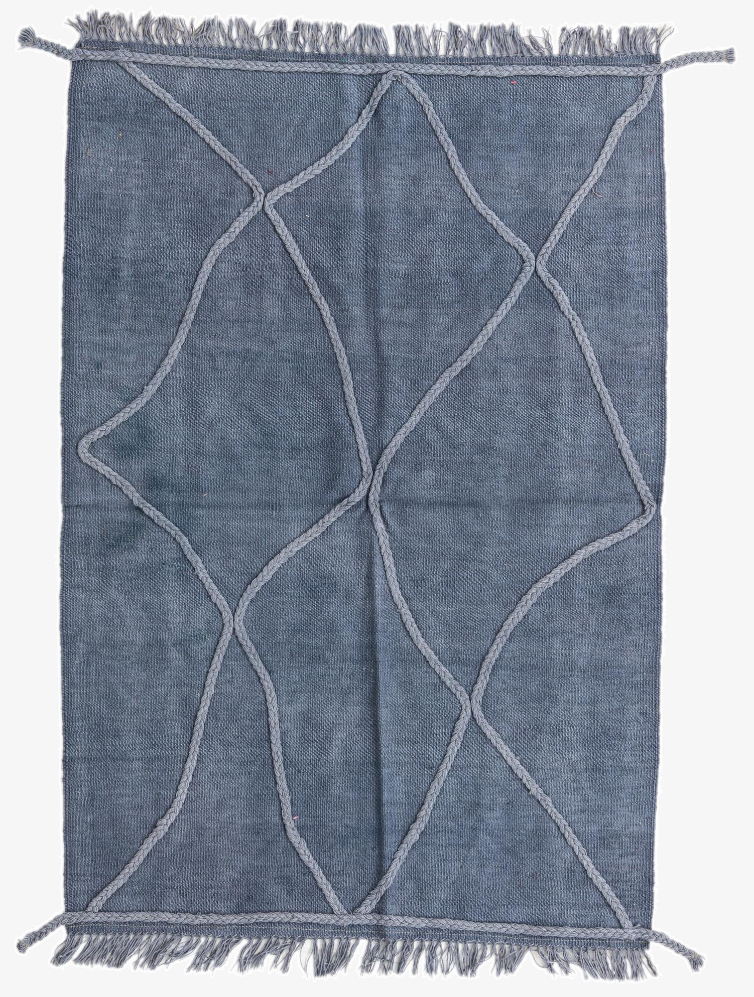  3' 3 x 4' 10  Hand Woven Kilim Modern Wool Rug