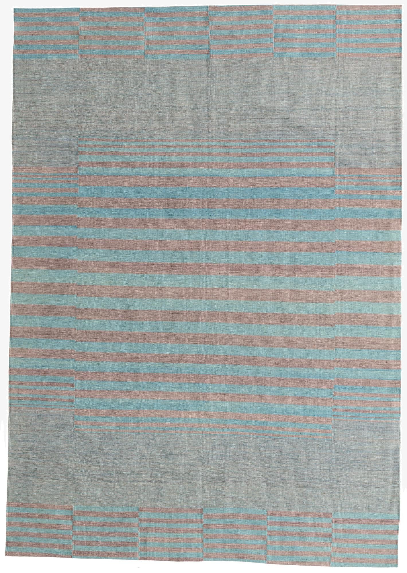  6' 7 x 9' 5  Hand Woven Kilim Modern Wool Rug