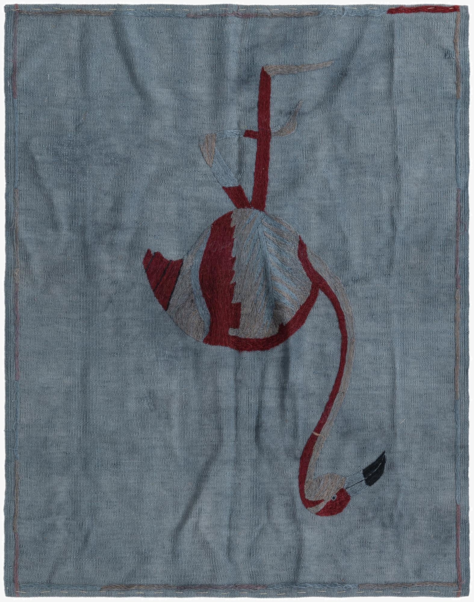  3' 5 x 4' 3  Hand Woven Kilim Modern Wool Rug