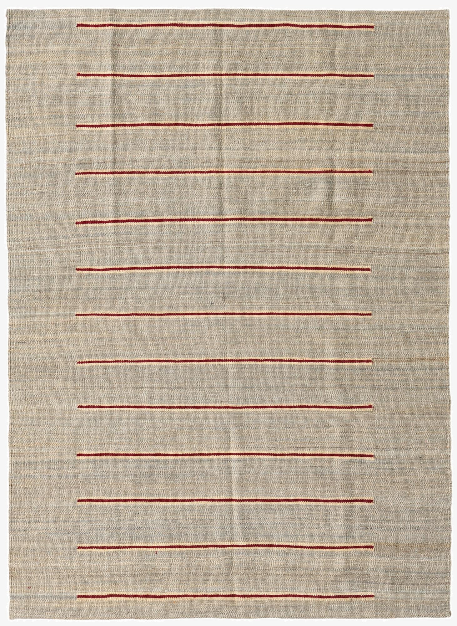  4' 4 x 5' 10  Hand Woven Kilim Modern Wool Rug