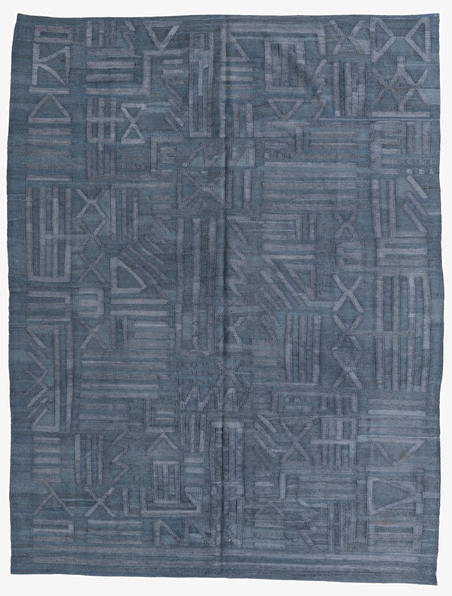  6' x 7' 9  Hand Woven Kilim Modern Wool Rug