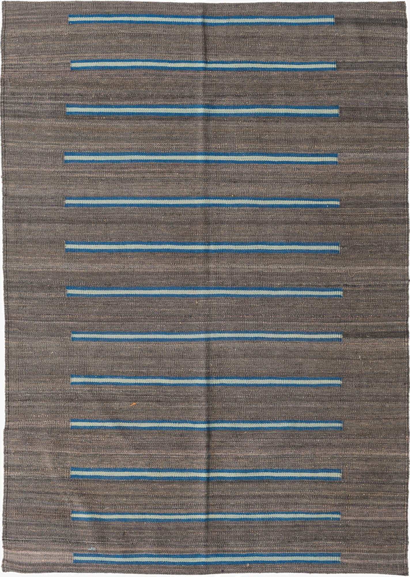  4' 2 x 6'  Hand Woven Kilim Modern Wool Rug