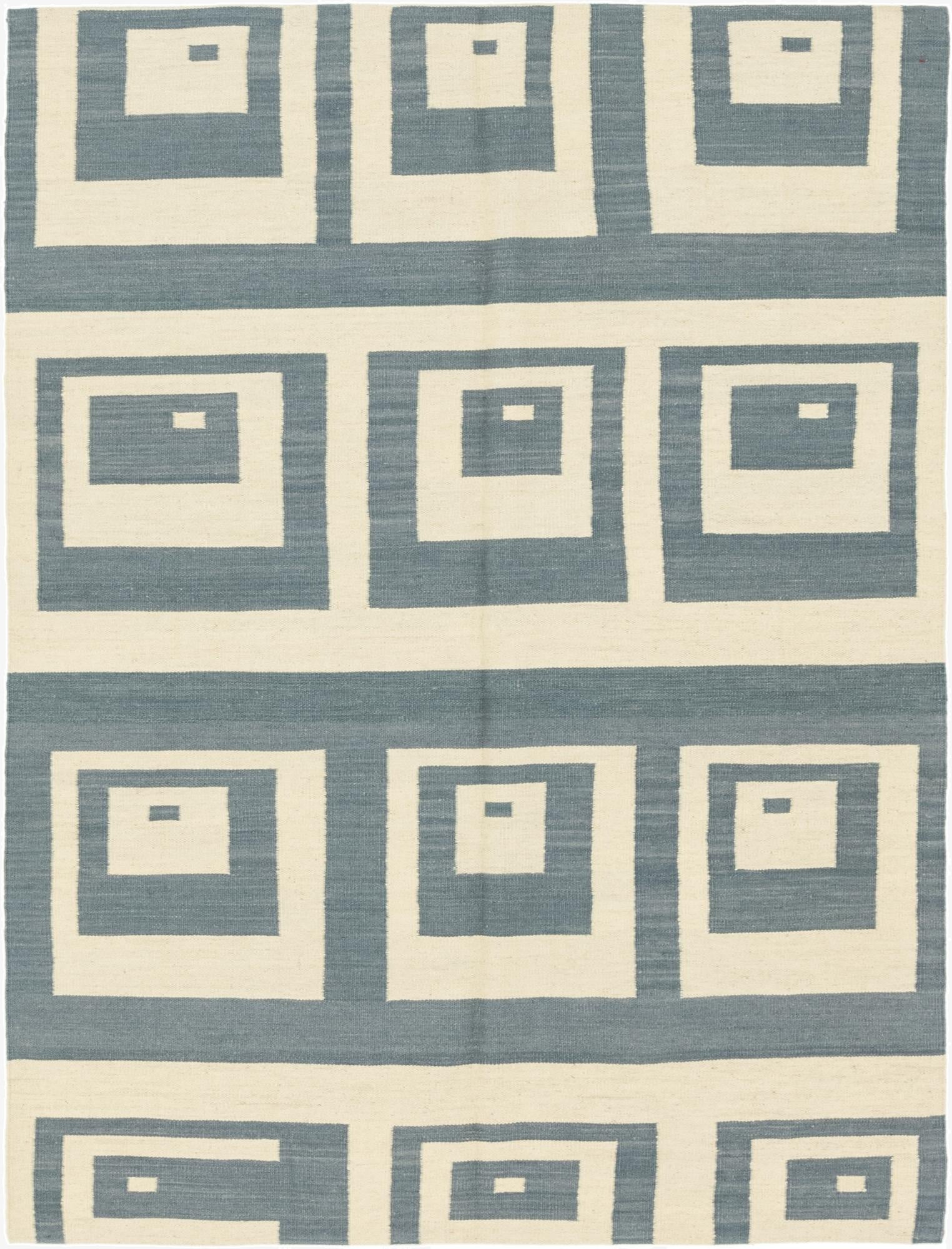  5' x 6' 6  Hand Woven Kilim Modern Wool Rug