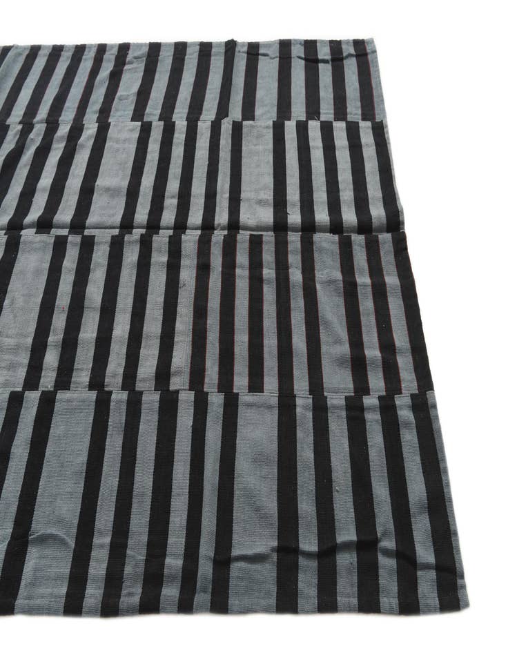 Detail image of  5' 8 x 8' 2  Hand Woven Kilim Patchwork Wool Rug