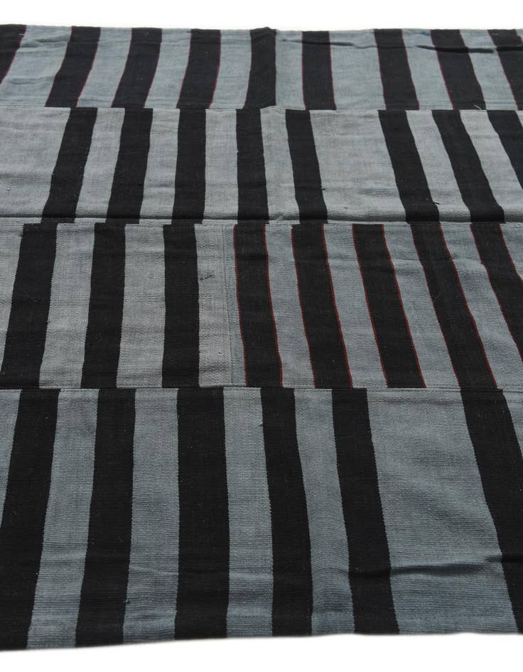 Detail image of  5' 8 x 8' 2  Hand Woven Kilim Patchwork Wool Rug