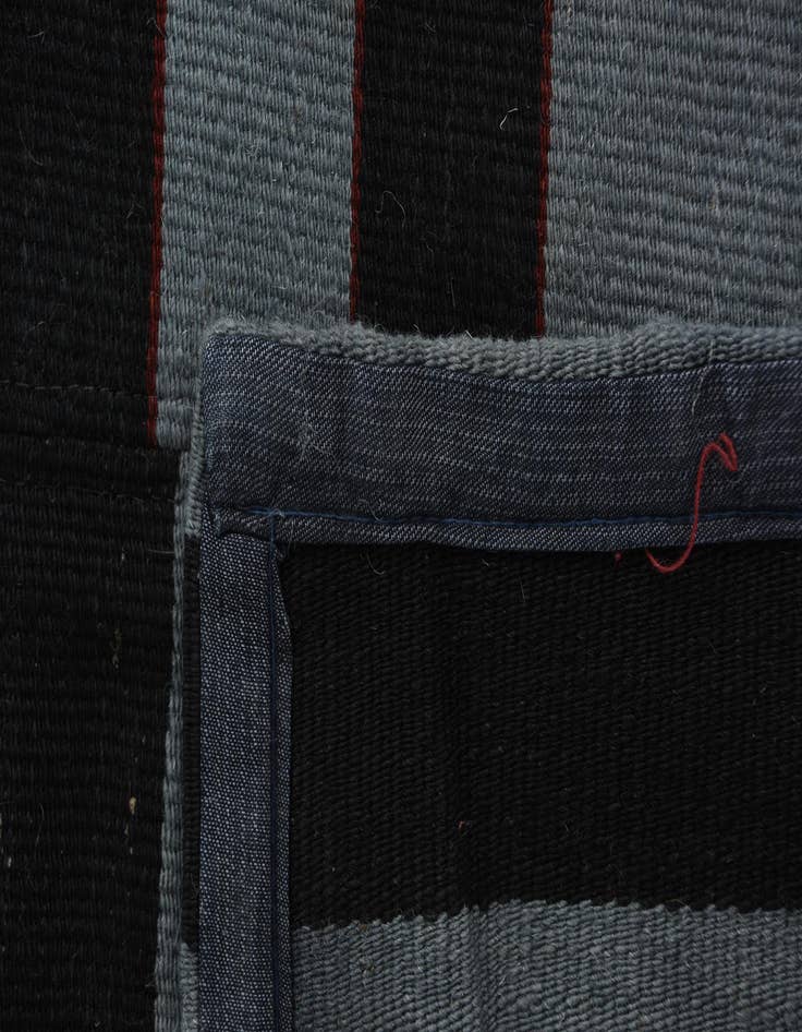 Detail image of  5' 8 x 8' 2  Hand Woven Kilim Patchwork Wool Rug