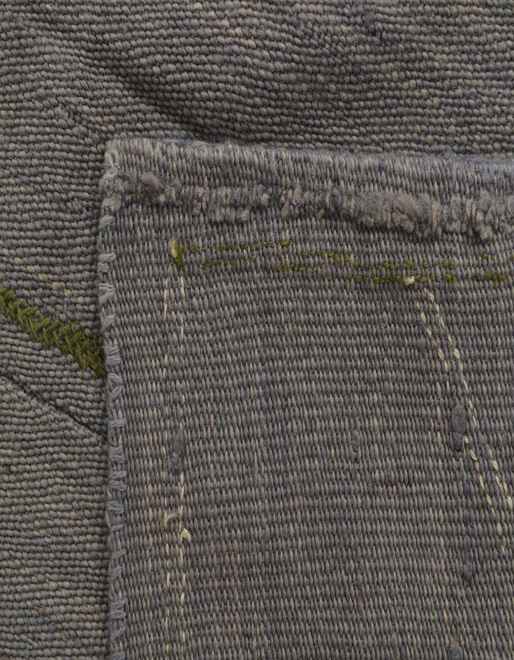 Detail image of  5' 9 x 7'  Hand Woven Kilim Suzani Wool Rug