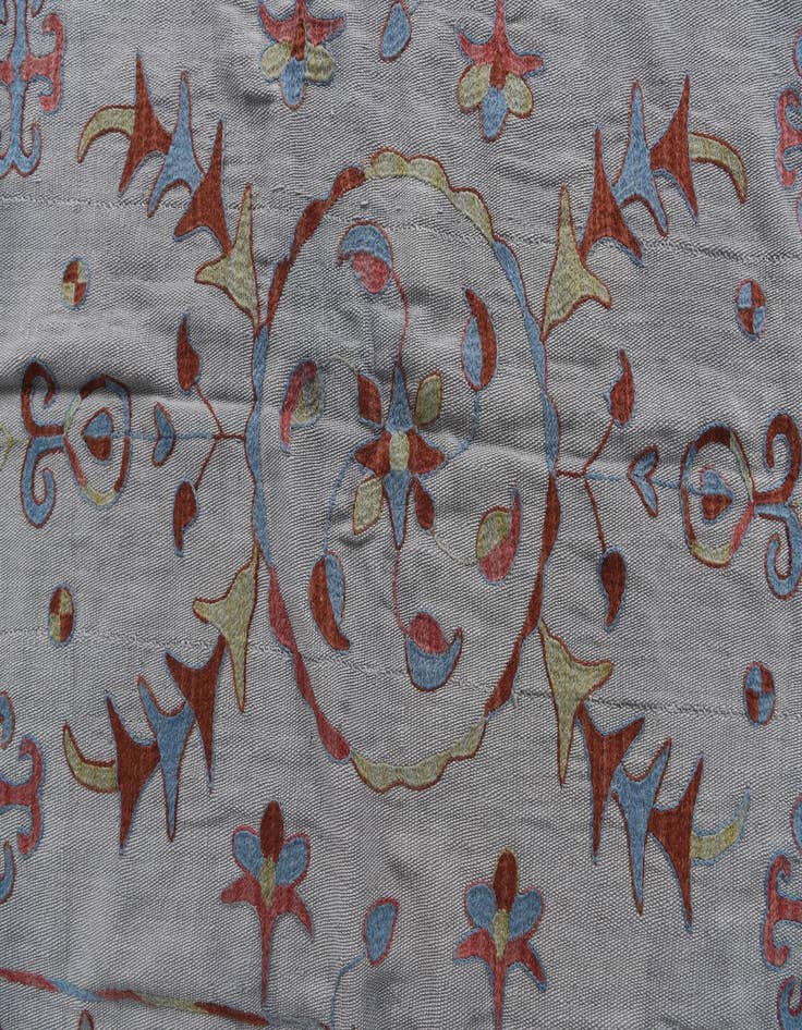 Detail image of  5' 9 x 7' 8  Hand Woven Kilim Suzani Wool Rug