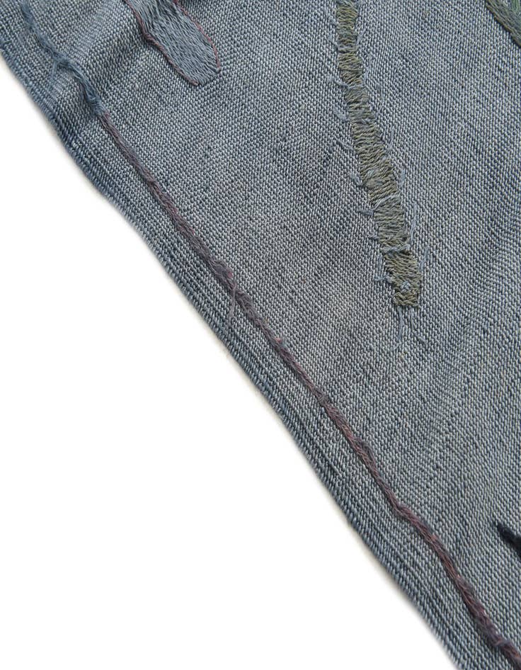 Detail image of  4' 8 x 6' 3  Hand Woven Kilim Suzani Wool Rug