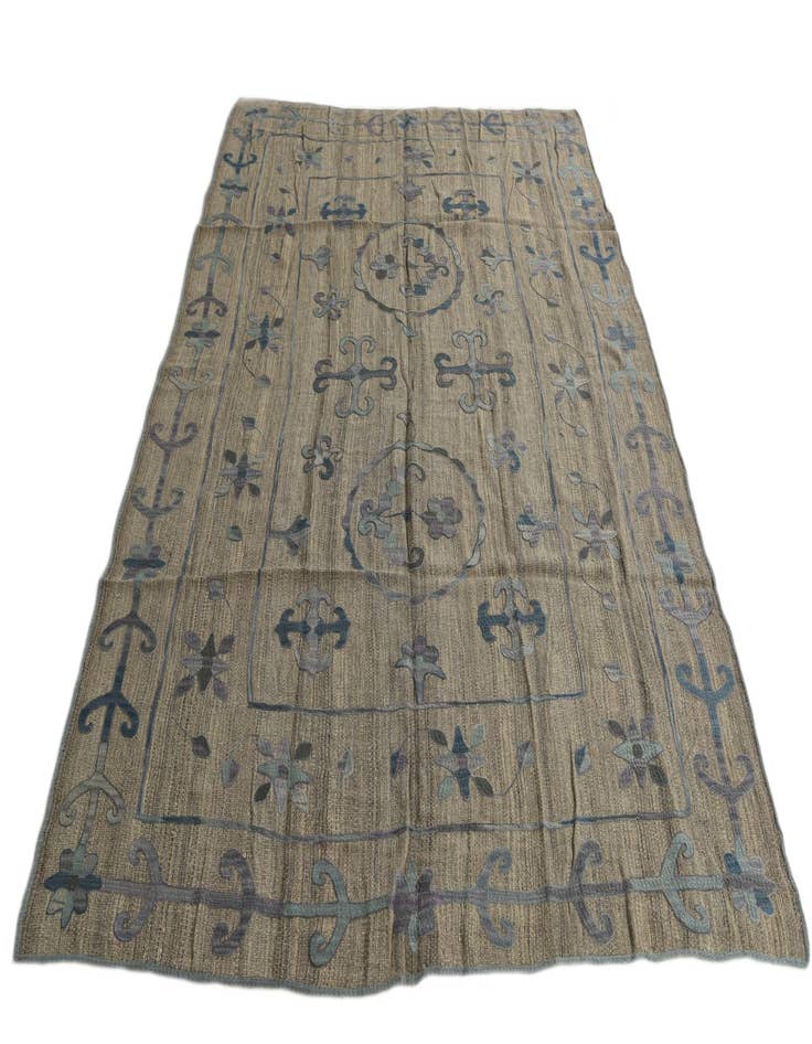 Detail image of  6' 7 x 8' 10  Hand Woven Kilim Suzani Wool Rug