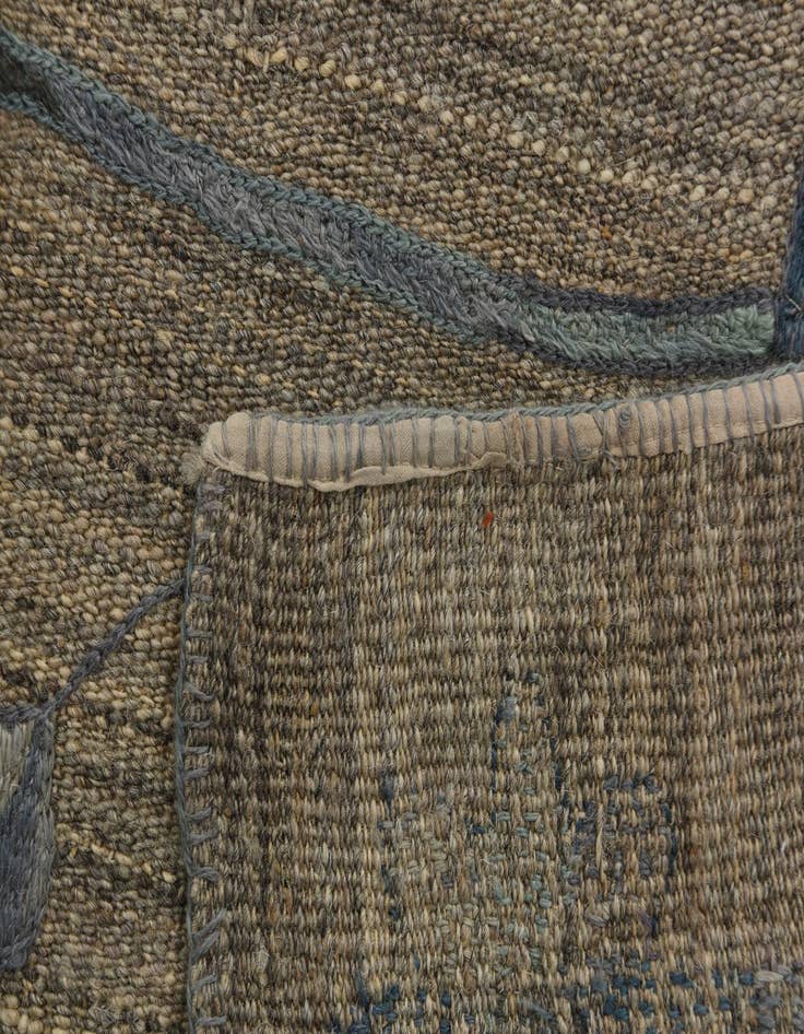 Detail image of  6' 7 x 8' 10  Hand Woven Kilim Suzani Wool Rug