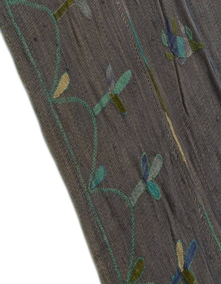 Detail image of  5' 8 x 7' 7  Hand Woven Kilim Suzani Wool Rug