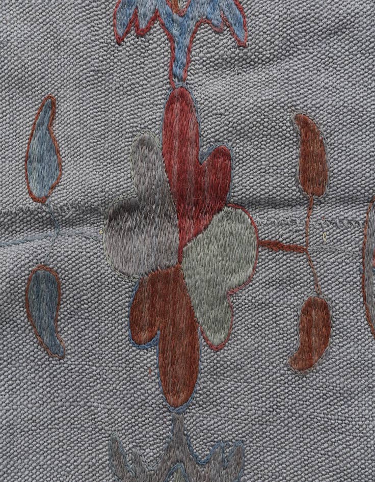 Detail image of  5' 1 x 6' 6  Hand Woven Kilim Suzani Wool Rug