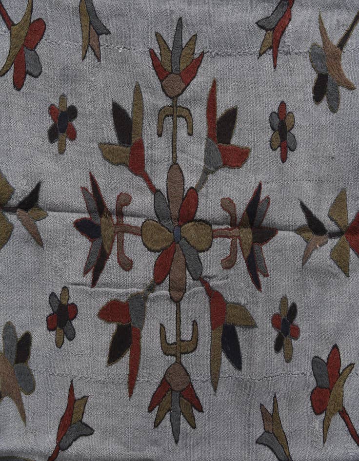 Detail image of  4' 4 x 5' 7  Hand Woven Kilim Suzani Wool Rug