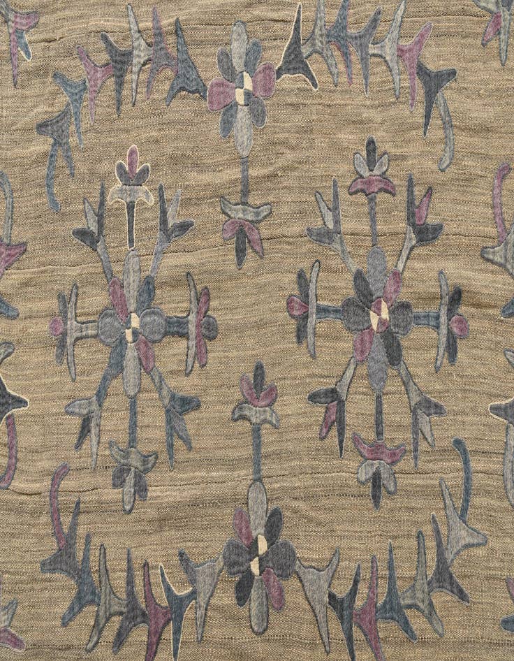 Detail image of  5' 7 x 7' 2  Hand Woven Kilim Suzani Wool Rug