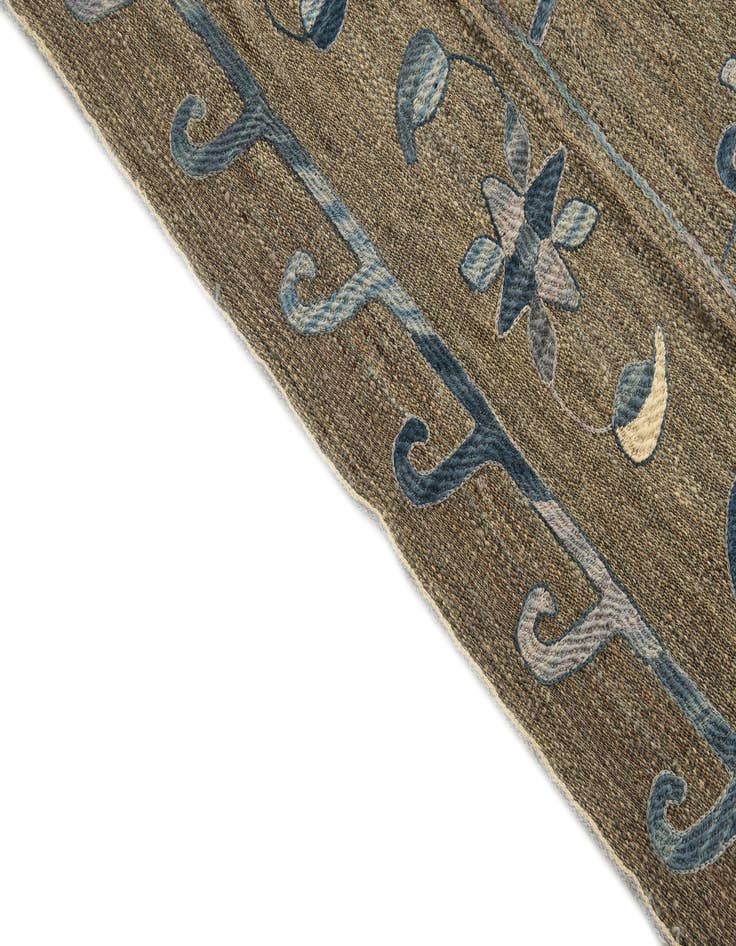 Detail image of  5' x 6' 2  Hand Woven Kilim Suzani Wool Rug