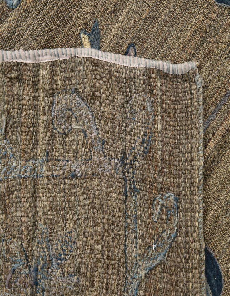 Detail image of  5' x 6' 2  Hand Woven Kilim Suzani Wool Rug