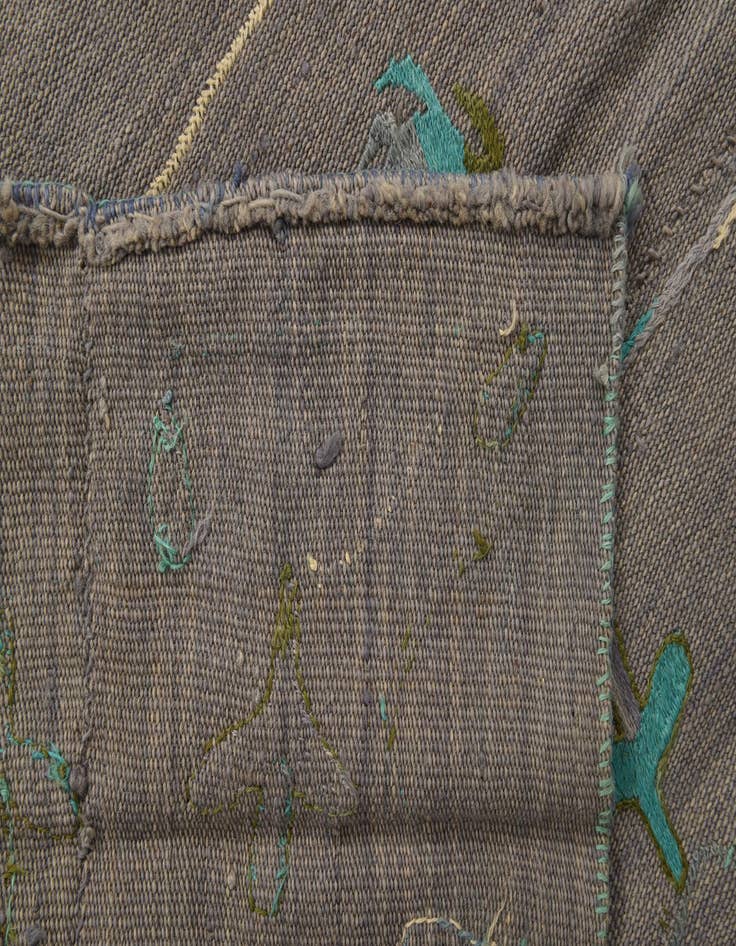 Detail image of  5' 9 x 6' 2  Hand Woven Kilim Suzani Wool Rug