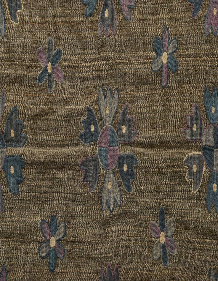 Detail image of  5' 2 x 6' 2  Hand Woven Kilim Suzani Wool Rug