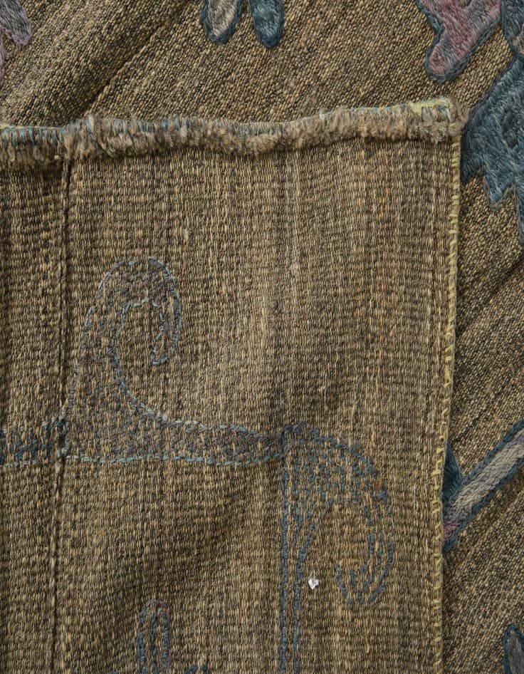 Detail image of  5' 2 x 6' 2  Hand Woven Kilim Suzani Wool Rug