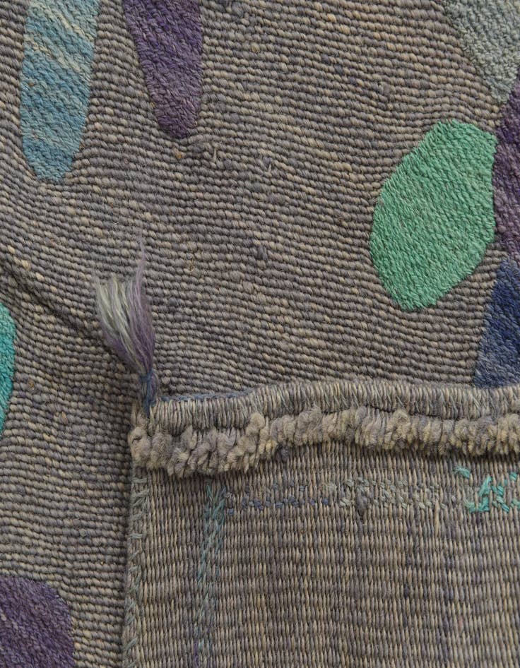 Detail image of  4' 2 x 5' 3  Hand Woven Kilim Suzani Wool Rug