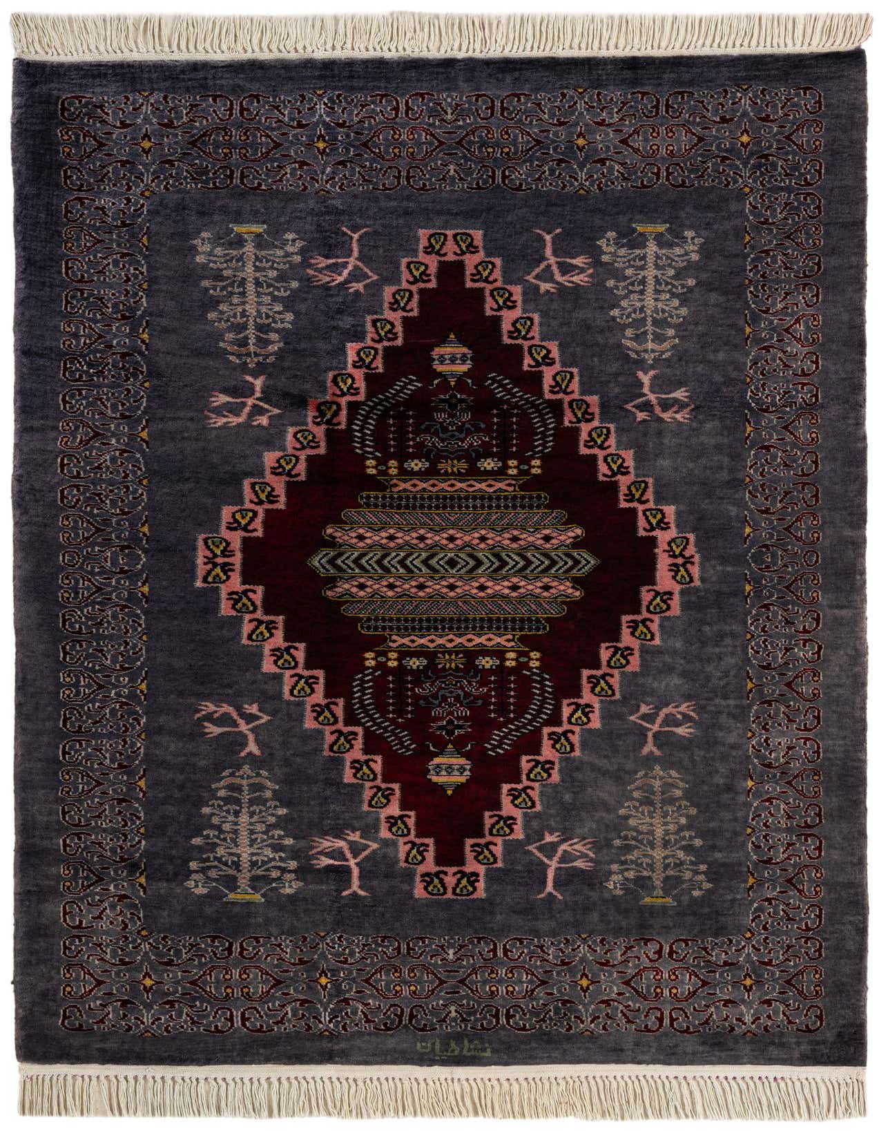 Primary image  4' x 5' 10  Hand Knotted Lahour Oriental Wool Rug
