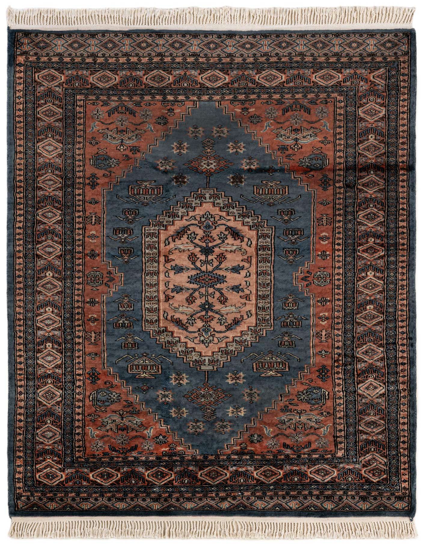 Primary image  4' 2 x 5' 8  Hand Knotted Lahour Oriental Wool Rug